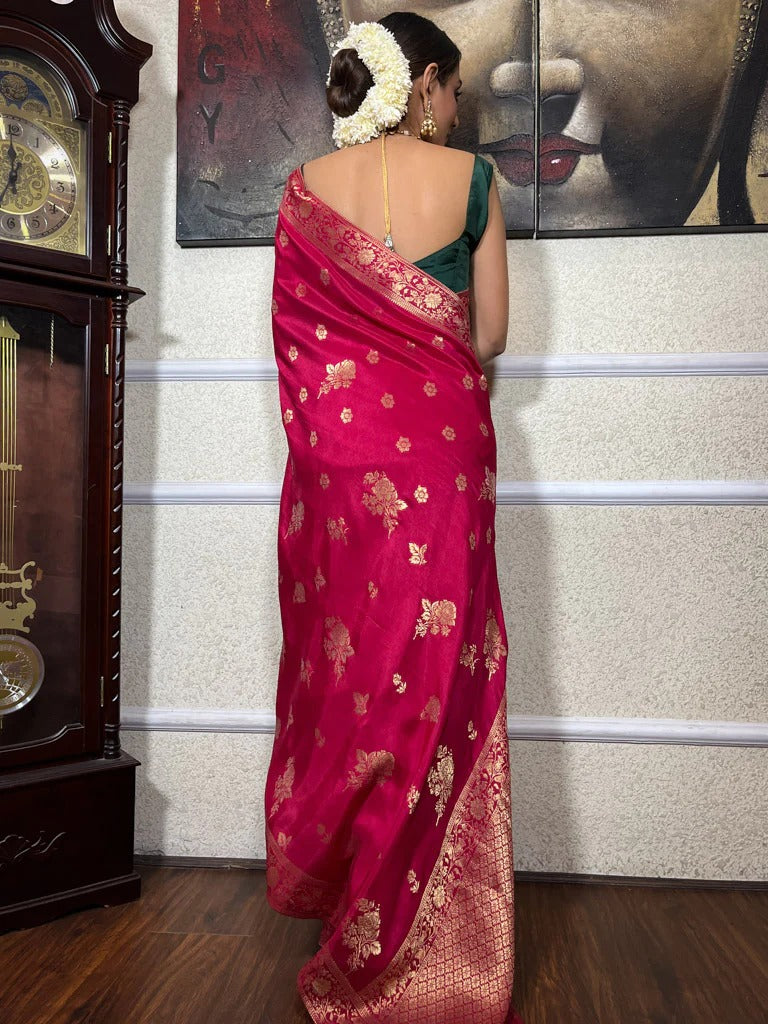 Floral Banarasi Silk Saree