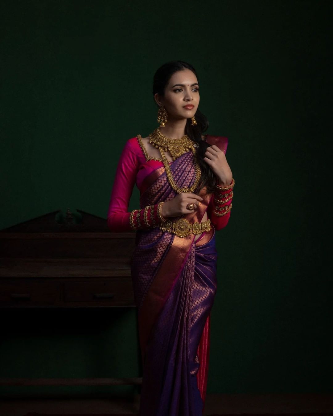 Royal Purple Kanjivaram Saree