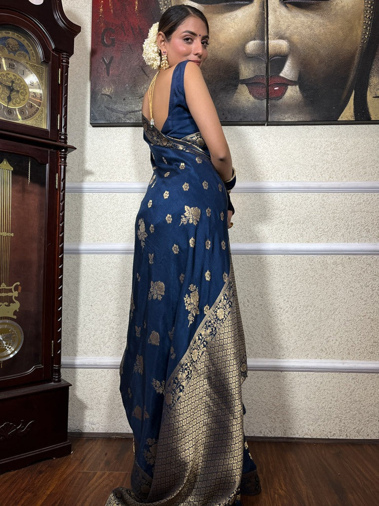 Floral Banarasi Silk Saree