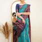 Midnight Elegance Kanjivaram Saree