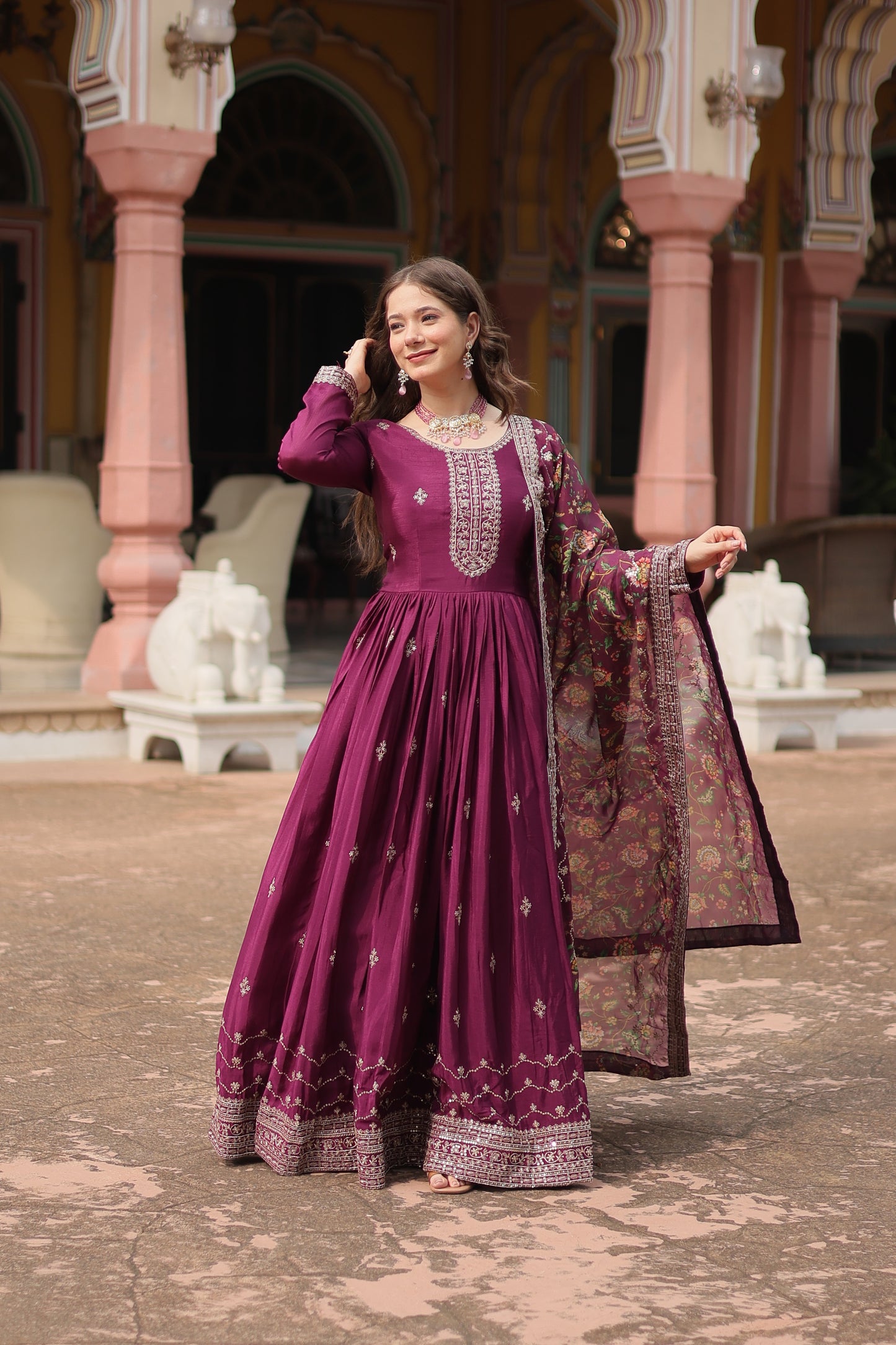 Imperial Grace Anarkali Gown