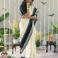 Silk White Kasavu Saree