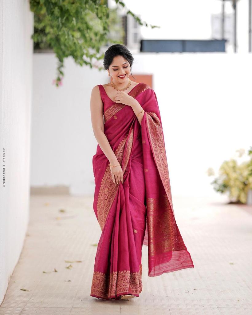 Radiant Magenta Kanchipuram Silk Saree