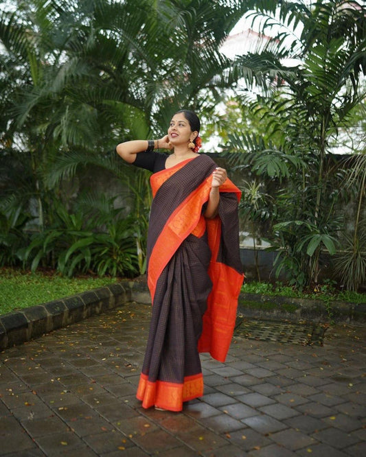 Autumn Elegance Chettinad Saree