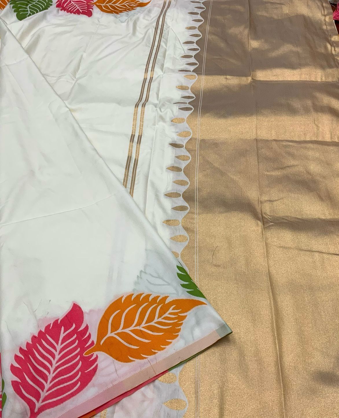 Mystic Leaf Silk Saree