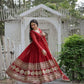 Crimson Elegance Anarkali