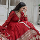 Crimson Elegance Anarkali