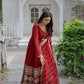 Crimson Elegance Anarkali