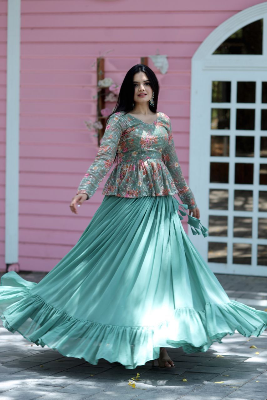 Floral Peplum Lehenga