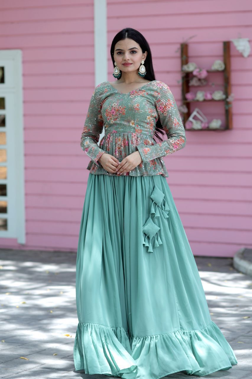 Floral Peplum Lehenga