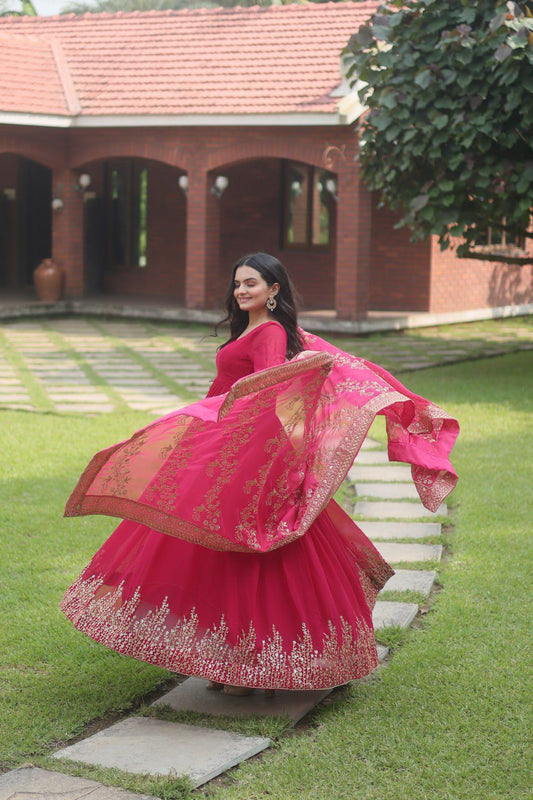 Royal Crimson Cascade Gown