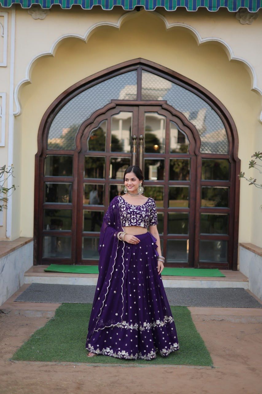 Royal Floral Embroidered Lehenga