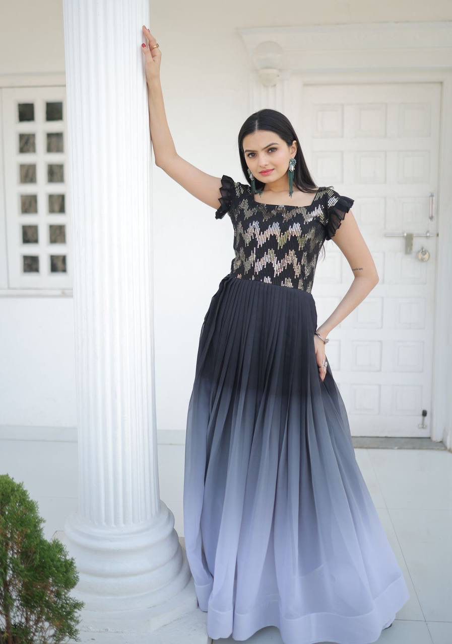 Twilight Elegance Ombre Gown