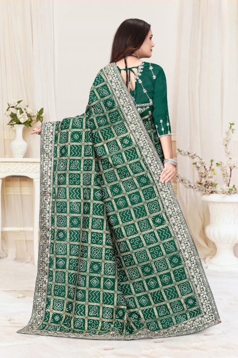 Royalty Drape Bandhani