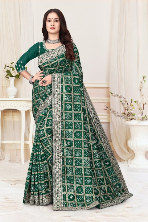 Royalty Drape Bandhani