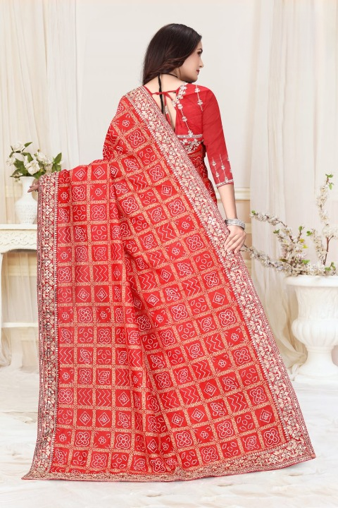 Royalty Drape Bandhani